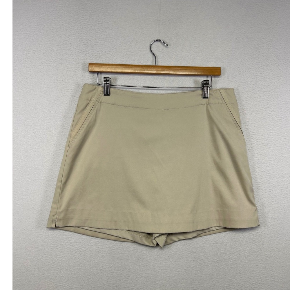 Golf Athletic Preppy Lady Hagen Womens 10 Khaki Tan Performance Skort